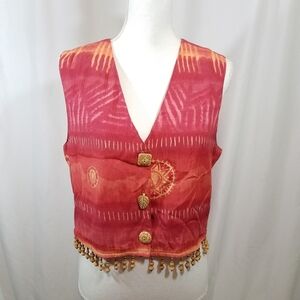Nancy Bolen for City Girl Tie Dye Vest 90's Size S